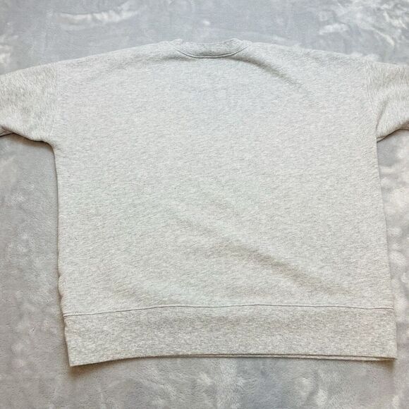 Madewell Sweatshirt Womens S Gray Fleece Crew Neck Open Mind Open Heart Sleeve - Picture 3 of 10